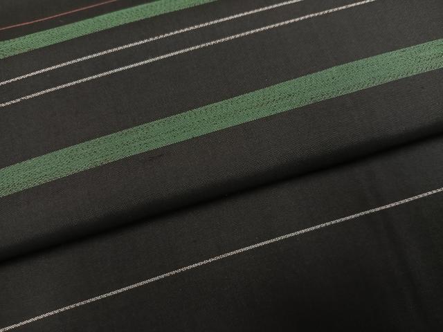 平和屋着物●訪問着 本場縞大島紬 横段文 正絹 逸品 未使用 AABL1685ph