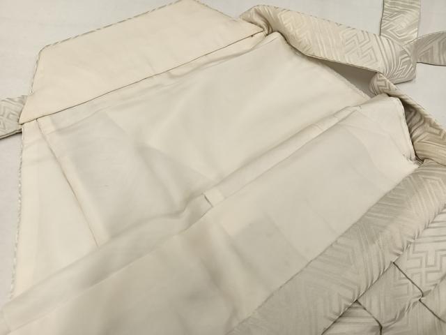 平和屋着物●男性 馬乗り袴 紗綾形地紋 練色 正絹 逸品 AABL1705ph