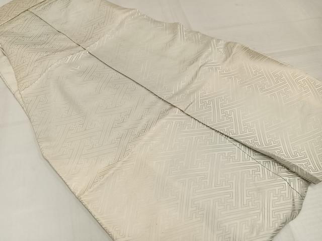 平和屋着物●男性 馬乗り袴 紗綾形地紋 練色 正絹 逸品 AABL1705ph