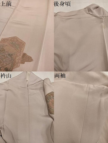 平和屋着物●訪問着 中国三大刺繍 スワトウ刺繍 汕頭刺繍 総刺繍 亀甲花文 暈し染め 金銀彩 正絹 逸品 AABL1725ph