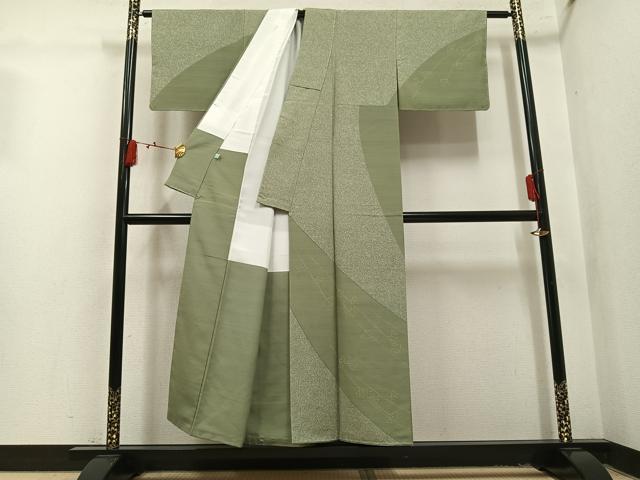 平和屋着物●成田彩峰 訪問着 紬地 草木文 鈴乃屋扱い 正絹 逸品 未使用 AABL1737ph