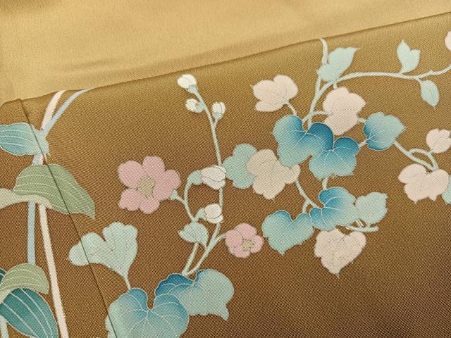 平和屋着物●訪問着 友禅 草花文 暈し染め 正絹 逸品 AABL1738ph