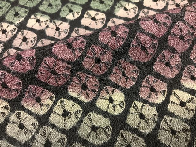 平和屋着物●菅原工房 菅原結作 漢方染紬 訪問着 蜘蛛絞り 正絹 逸品 AABL1749ph