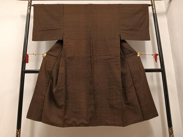 平和屋着物●男性 紬 絣 正絹 逸品 AABL1756ph