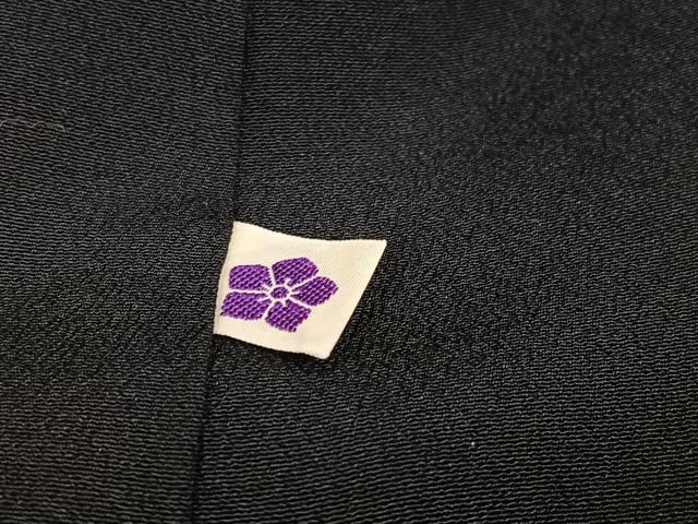 平和屋着物●豪華黒留袖 駒刺繍 桐 金彩 正絹 逸品 AABL1776ph