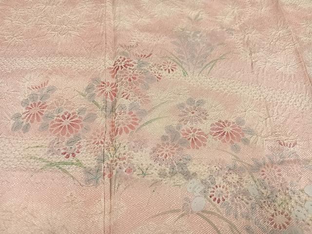平和屋着物●訪問着 総絞り 草花文 正絹 逸品 AABL1784ph