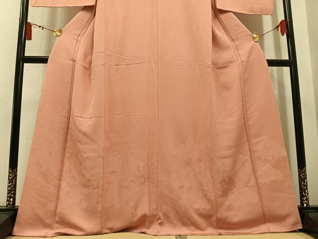 平和屋着物●豪華色留袖 人物地紋 赤香色 正絹 逸品 AABL1794ph