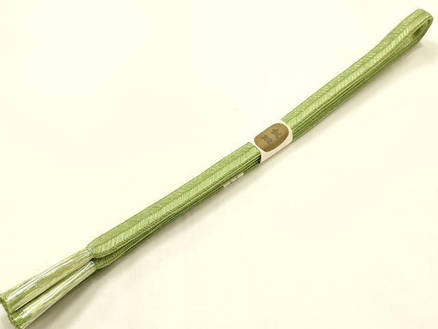 平和屋本店●和装小物 帯締め・帯揚げセット 平組 地紙花文 金糸 金彩 暈し染め 正絹 逸品 未使用 AABL1821ay