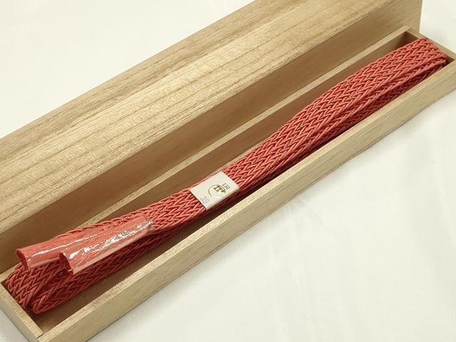 平和屋着物*夏物 和装小物 上質な帯締め 大正十四年創業 和装小物の老舗 三ッ杵印 紐の渡敬 レース組 金糸 逸品 未使用 AABL1848ay