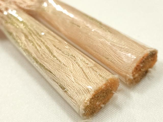 平和屋着物*夏物 和装小物 上質な帯締め 大正十四年創業 和装小物の老舗 三ッ杵印 紐の渡敬 レース組 金糸 逸品 未使用 AABL1849ay