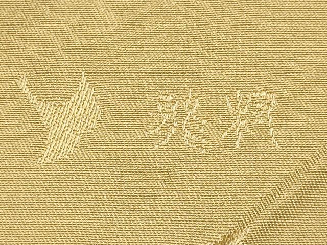 平和屋着物●極上 龍村美術織物 和装小物 和装バッグ 数寄屋袋 宗薫手銀杏文緞子 金糸 逸品 AABL1889ay