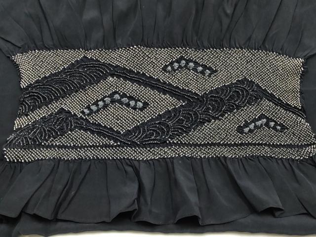平和屋着物▼男性 和装小物 兵児帯 中抜き絞り 立波吉祥文 正絹 逸品 AABL1929ay