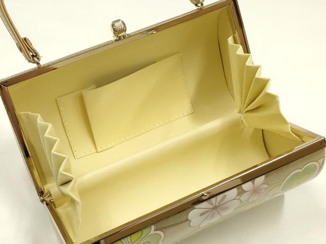 平和屋着物▼和装小物 和装バッグ 振袖用 ハンドバッグ 花柄 金彩 逸品 AABL1932ay