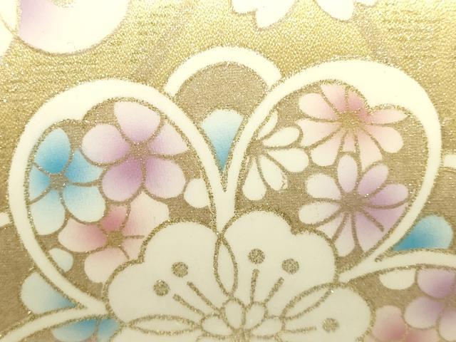 平和屋着物▼和装小物 和装バッグ 振袖用 ハンドバッグ 花柄 金彩 逸品 AABL1933ay
