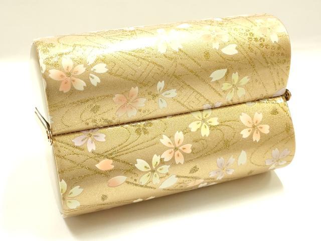 平和屋着物▼和装小物 和装バッグ 振袖用 ハンドバッグ 花柄 金銀彩 暈し 逸品 AABL1940ay