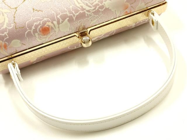 平和屋着物▼和装小物 和装バッグ 振袖用 ハンドバッグ 花柄 金彩 暈し 逸品 AABL1949ay