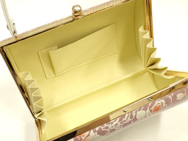 平和屋着物▼和装小物 和装バッグ 振袖用 ハンドバッグ 花柄 金彩 暈し 逸品 AABL1949ay