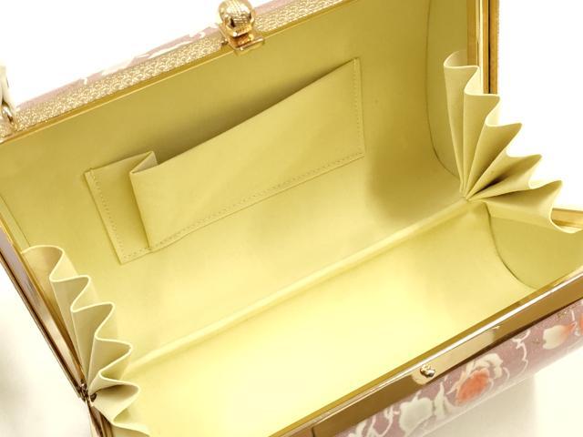 平和屋着物▼和装小物 和装バッグ 振袖用 ハンドバッグ 花柄 金糸 逸品 AABL1951ay