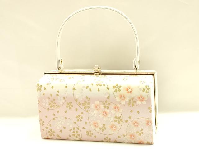 平和屋着物▼和装小物 和装バッグ 振袖用 ハンドバッグ 花柄 金彩 暈し 逸品 AABL1957ay