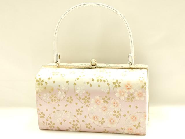 平和屋着物▼和装小物 和装バッグ 振袖用 ハンドバッグ 花柄 金彩 暈し 逸品 AABL1957ay