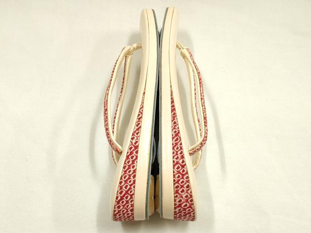 平和屋着物▼和装小物 和装草履 心斎橋 てんぐ 鼻緒:鹿の子 共箱付き 逸品 未使用 AABL1982ay