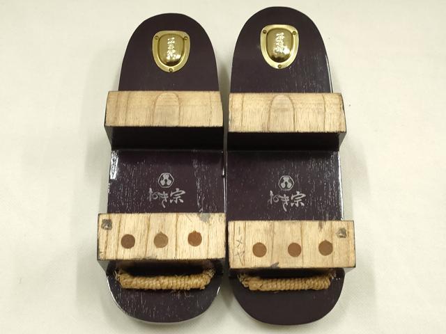 平和屋着物▼和装小物 下駄 おき宗 桐下駄 鼻緒:吉祥柄 逸品 未使用 AABL1984ay