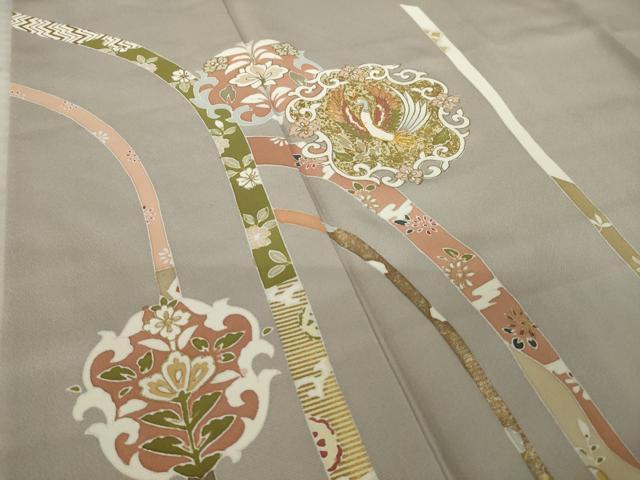 平和屋着物●訪問着 駒刺繍 鳳凰花文 金彩 正絹 逸品 AABL2005ck