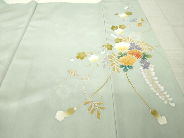 平和屋着物●豪華色留袖 友禅 飾花文 正絹 逸品 AABL2008ck