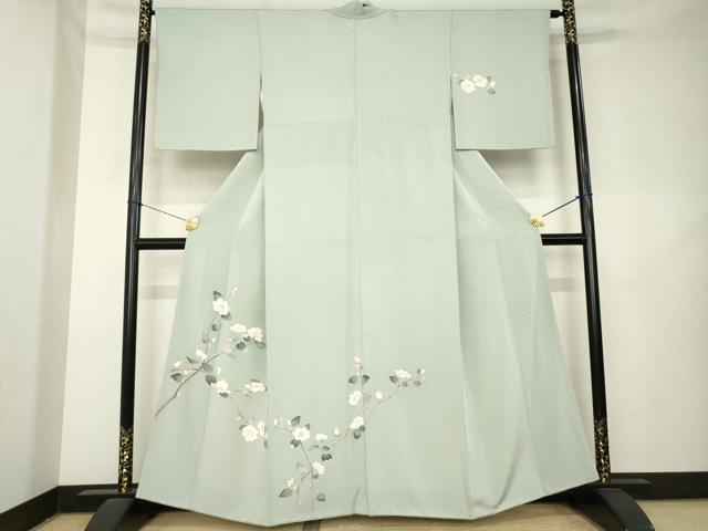 平和屋着物●訪問着 友禅 作家物 枝花文 正絹 逸品 AABL2010ck
