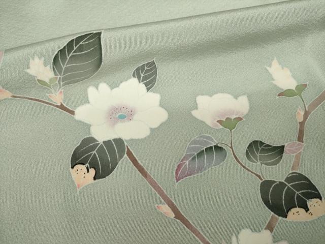 平和屋着物●訪問着 友禅 作家物 枝花文 正絹 逸品 AABL2010ck