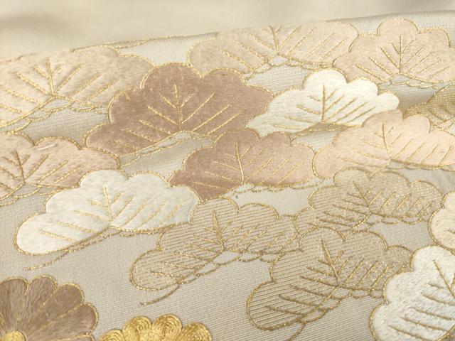 平和屋本店●銀座きしや 色留袖 駒刺繍 笹 松 菊 吉祥文 共箱・たとう紙付き 正絹 逸品 AABL2025ck