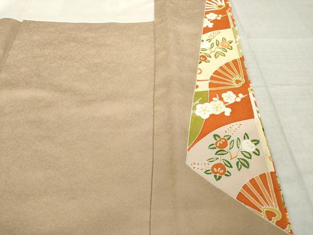 平和屋着物●訪問着 駒刺繍 道長扇面花文 金彩 正絹 逸品 AABL2029ck