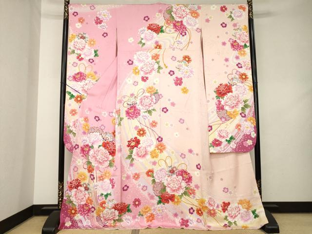 平和屋着物●豪華振袖 刺繍 花毬文 金糸 ロング丈 正絹 逸品 AABL2042ck