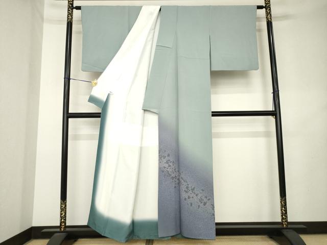 平和屋着物●訪問着 作家物 おかべみつこ 霞文 暈し染め 正絹 逸品 AABL2047ck