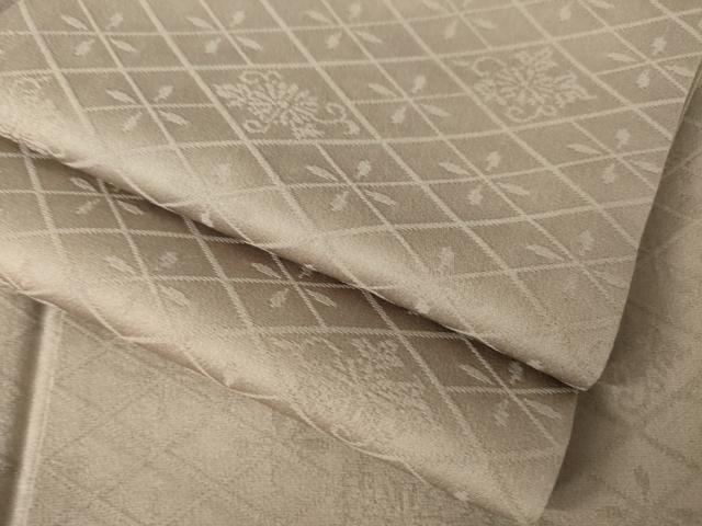 平和屋着物○上質な色無地 花菱地紋 江戸鼠色 正絹 逸品 AABL2059ck