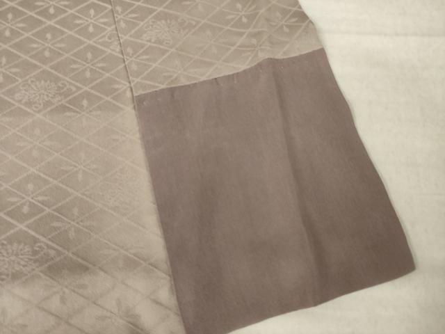 平和屋着物●上質な色無地 花菱地紋 江戸鼠色 正絹 逸品 AABL2059ck