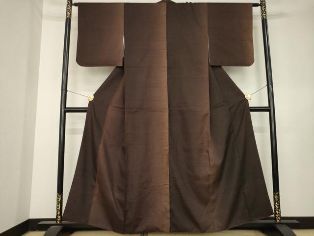 平和屋着物●上質な紬 間道 正絹 逸品 AABL2077ck