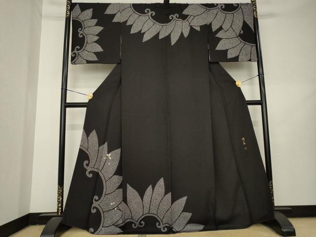 平和屋着物●周一郎 訪問着 螺鈿 草花文 金彩 正絹 逸品 AABL2078ck