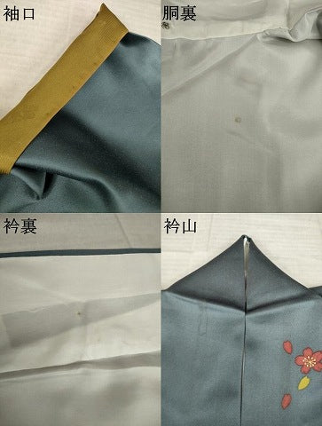 平和屋着物●二代目清次郎 手描き 訪問着 花筏文 暈し染め 金彩 正絹 逸品 AABL2089ck