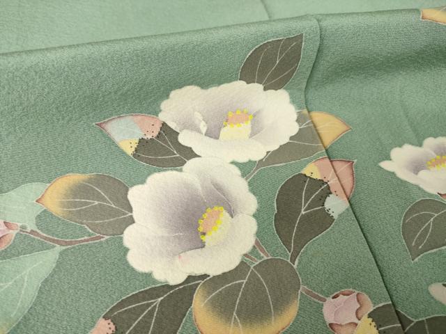 平和屋着物●訪問着 友禅 作家物 枝椿 正絹 逸品 AABL2098ck