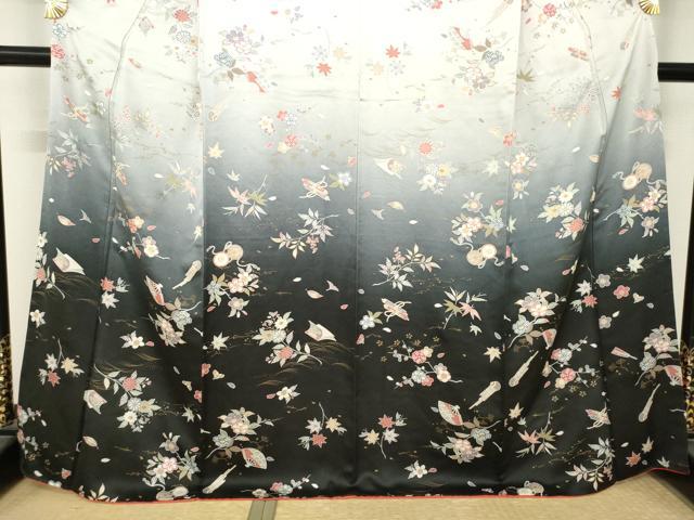 平和屋着物●訪問着 器物花文 暈し染め 正絹 逸品 AABL2106ck