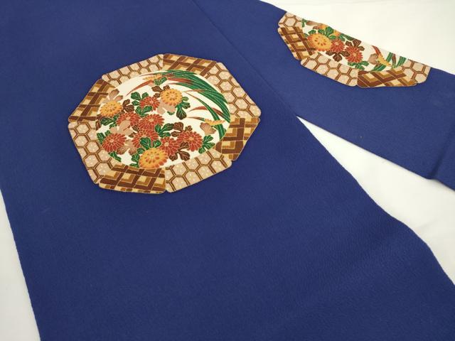 平和屋着物●本加賀友禅作家 鶴見保次 九寸名古屋帯 草花文 鬼しぼ縮緬 正絹 逸品 AABL2140pf