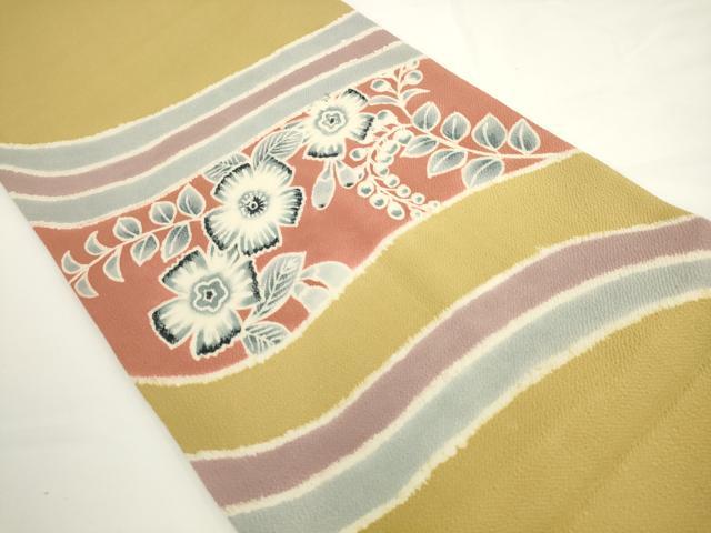 平和屋着物●九寸名古屋帯 辻が花 鬼しぼ縮緬 正絹 逸品 AABL2154pf