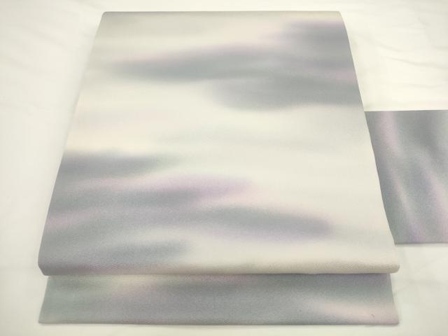 平和屋着物●染色工芸作家 本郷葵虹 全通柄九寸名古屋帯 霞文 正絹 逸品 AABL2185pf