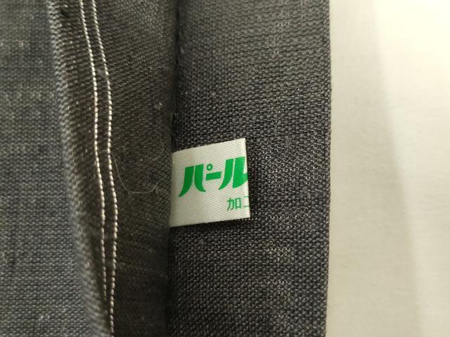 平和屋着物●六通柄袋帯 紬地 草花文 黒地 正絹 逸品 AABL2198pf