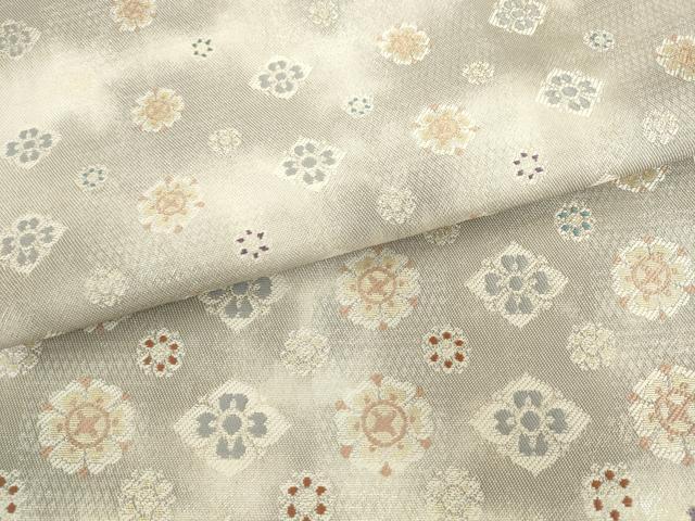 平和屋着物●両面六通柄袋帯 飾花文 金糸 やまと誂製 正絹 逸品 AABL2203pf
