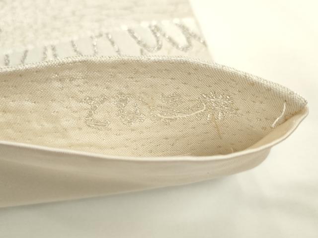 平和屋着物●「美しいキモノ」お馴染みのメーカー となみ織物 六通柄袋帯 菊 銀糸 正絹 逸品 AABL2207pf