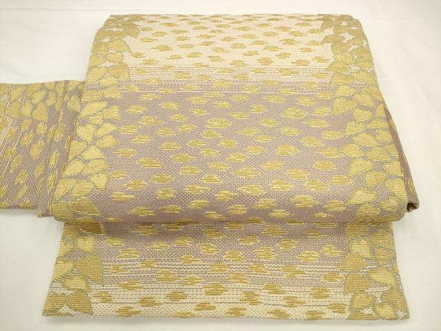 平和屋着物●つけ帯 献上白樺文 金華山織 金糸 正絹 逸品 AABL2212pf