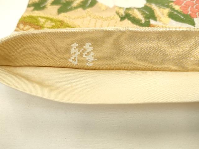 平和屋着物◎六通柄袋帯 唐織 花車文 金銀糸 正絹 逸品 AABL2237pf