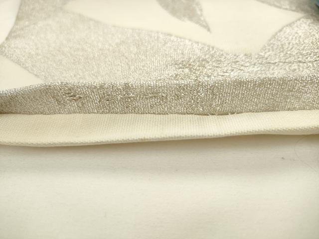 平和屋着物◎綴れ 六通柄袋帯 笹竹文 銀糸 正絹 逸品 AABL2285pf